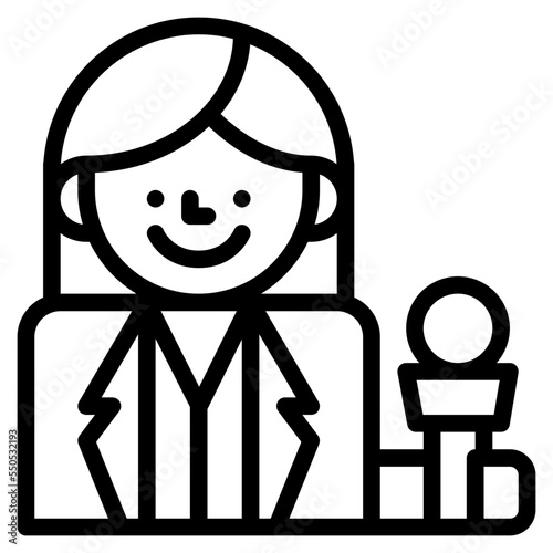 reporter occupation job profession icon