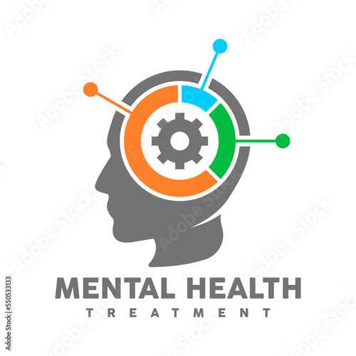 mental health treatment logo design vector