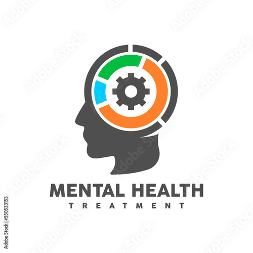 mental health treatment logo design vector