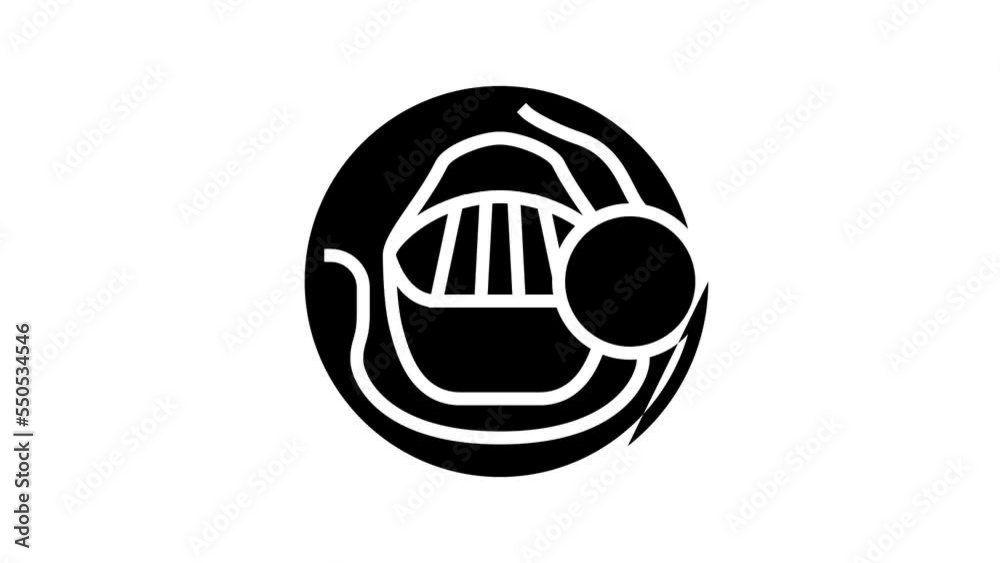 hoarseness health problem line icon animation hoarseness health problem line icon animation