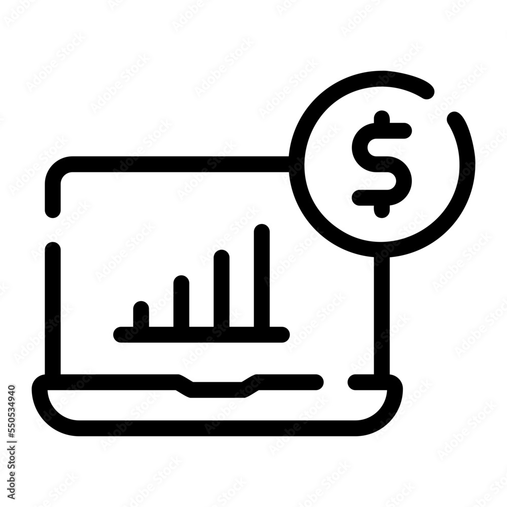 earnings line icon earnings line icon