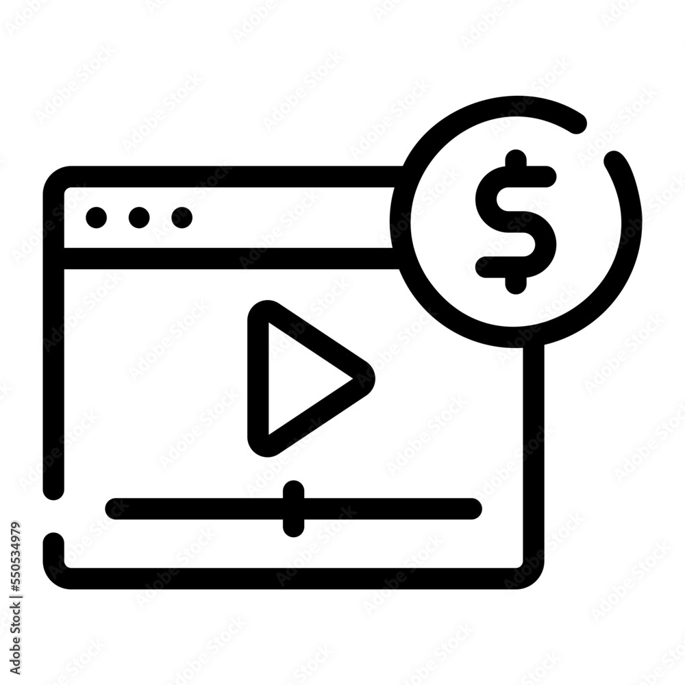 paid content line icon paid content line icon