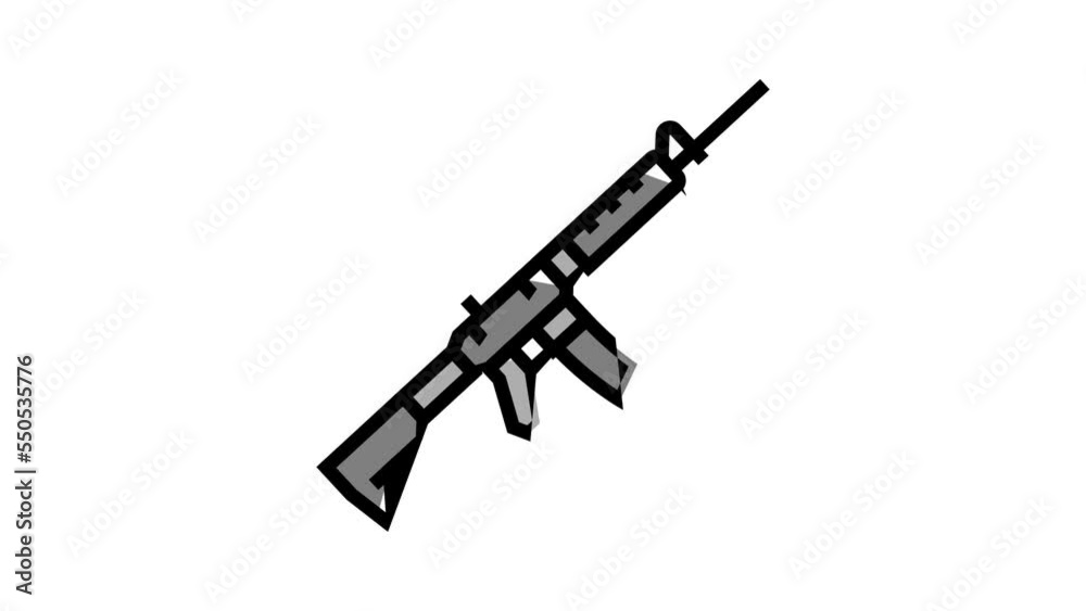 centerfire rifle color icon animation centerfire rifle color icon animation