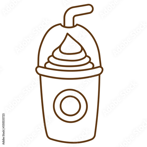 ice coffee hand drawn