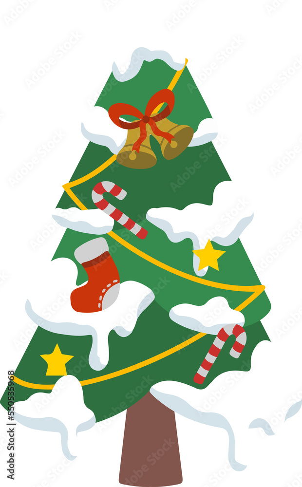 Christmas Tree Snow with Ornaments Christmas Tree Snow with Ornaments