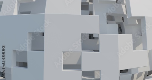 Abstract background of 3d cubes made in Blender