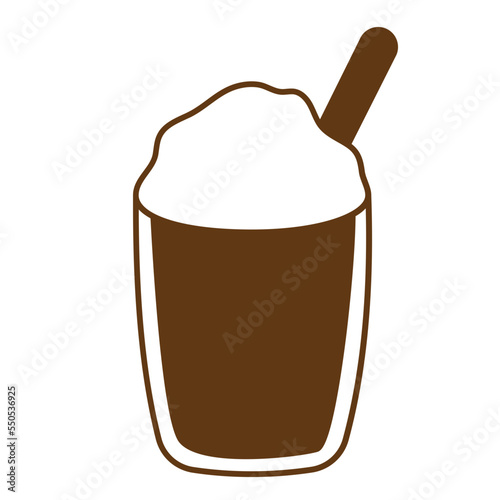 ice coffee hand drawn