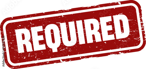 Required grunge rubber stamp