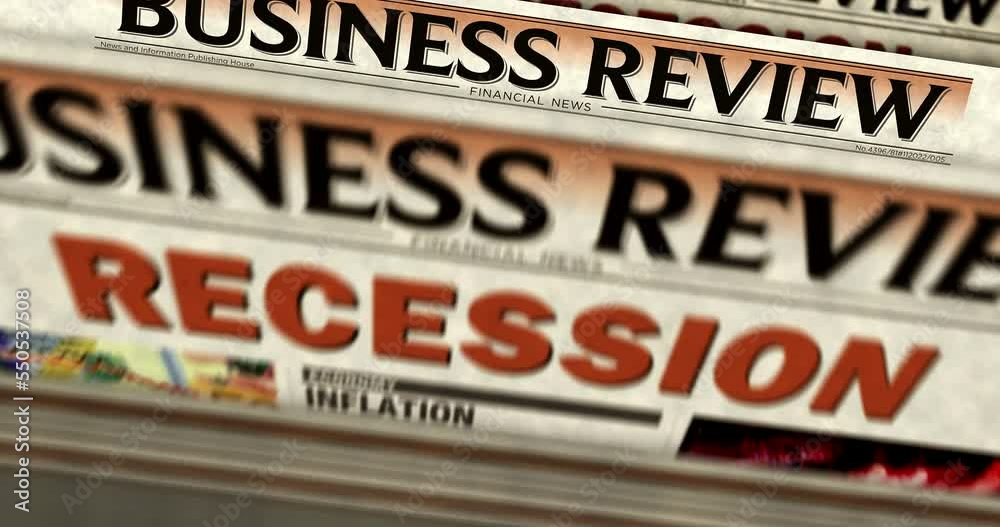 custom made wallpaper toronto digitalRecession, economy crisis and business crash daily news newspaper printing. Abstract concept retro headlines 3d seamless looped.