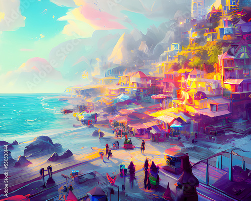 Summer Holiday in Brazil - Vibrant Landscape Art
