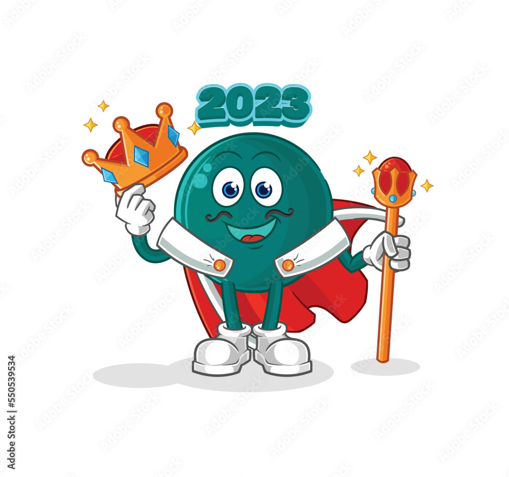 2023 king vector. cartoon character