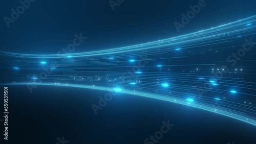 Neon digital line flow seamless loop animation background