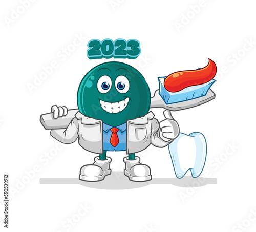 2023 dentist illustration. character vector