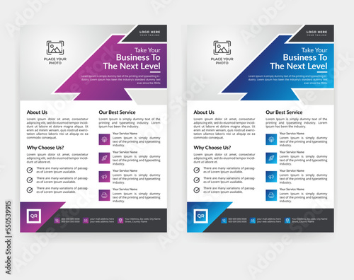 Creative modern multipurpose flyer template design in A4 size