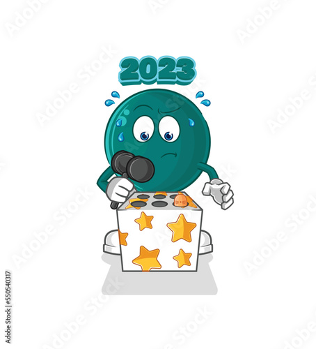 2023 play whack a mole mascot. cartoon vector