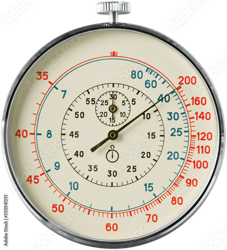 Front View of a Stopwatch, Isolated