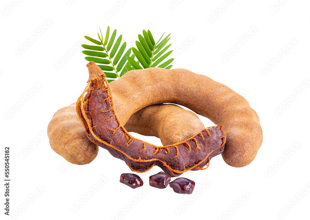 tamarind isolated on transparent png - obrazy, fototapety, plakaty 