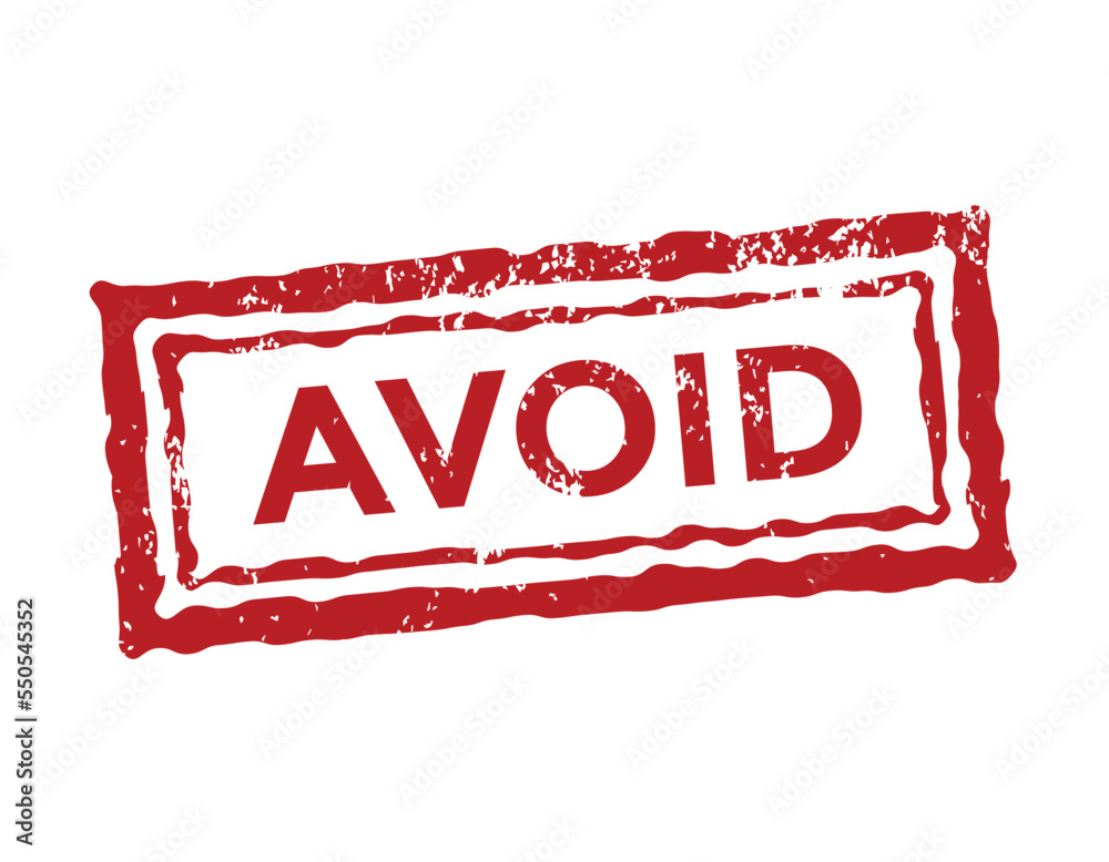 avoid, grunge red rubber stamp, vector illustration avoid, grunge red rubber stamp, vector illustration