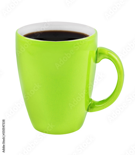 1 Becher schwarzer Kaffee und Hintergrund transparent photo