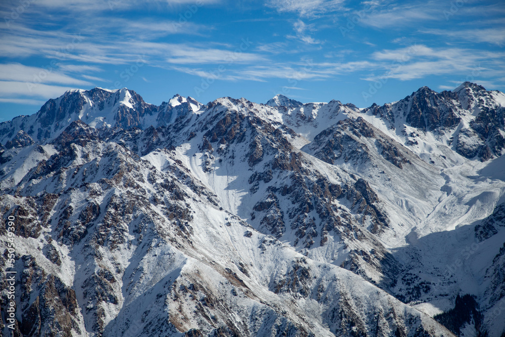 Majestic Beautiful Impressive Landscape of Snow Mountains