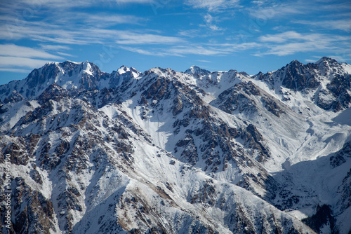 Majestic Beautiful Impressive Landscape of Snow Mountains