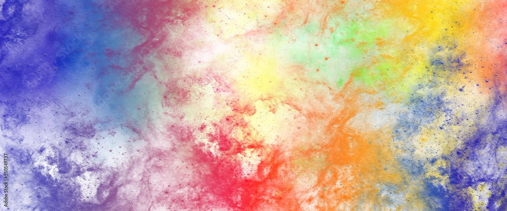 Colorful grunge art painting. Effect of light hot colored of sunset clouds cloud on the sunset sky background. Burning background. Abstract watercolor grunge background design.