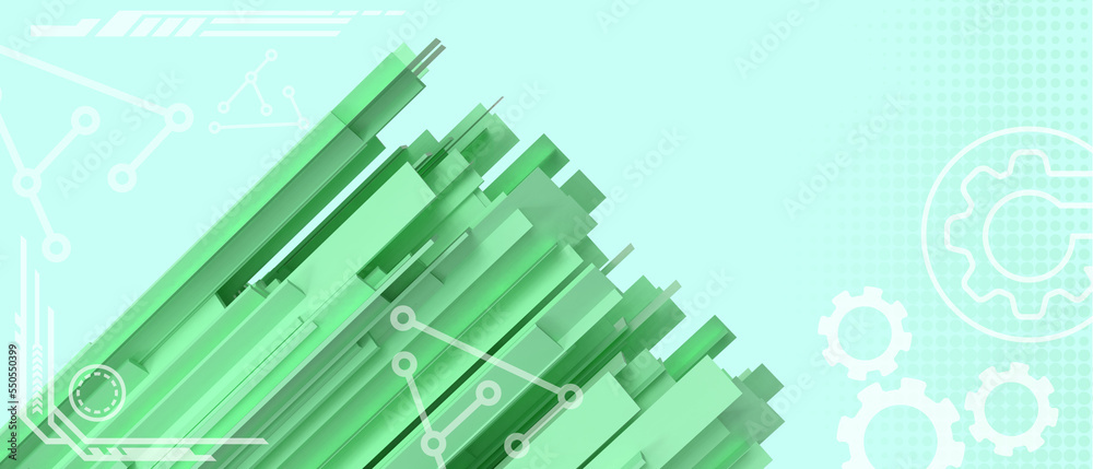 Abstract Background. Technology metaverse Connecting Digital Business for futuristic Science Innovation concept on green. copy space, digital, banner, website -3d Rendering Abstract Background. Technology metaverse Connecting Digital Business for futuristic Science Innovation concept on green. copy space, digital, banner, website -3d Rendering
