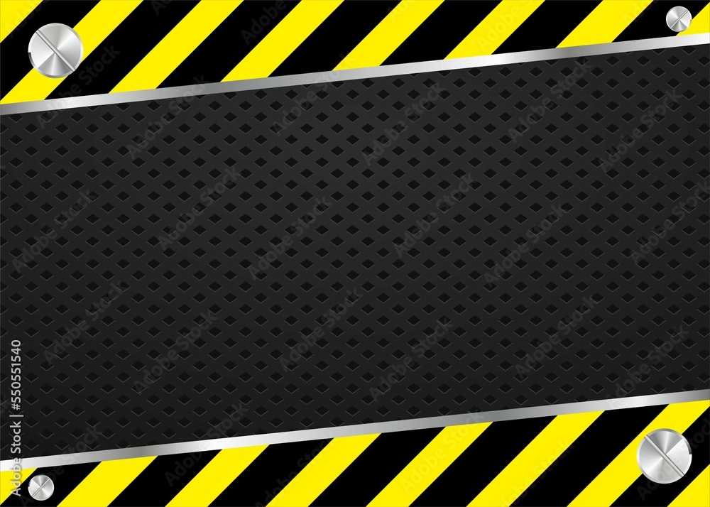 Metal construction yellow line background layout illustration industrial Metal construction yellow line background layout illustration industrial