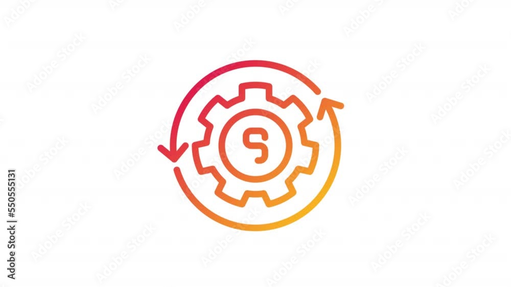 Animated dollar gear gradient icon. Financial system and technology. Account setup. Seamless loop HD video with alpha channel on transparent background. Outline motion graphic animation Animated dollar gear gradient icon. Financial system and technology. Account setup. Seamless loop HD video with alpha channel on transparent background. Outline motion graphic animation
