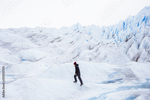 Tourist at Perito Moreno Glacier National Park Patagonia Argentina © Lais