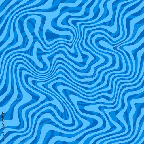 Vector Water Ripple Seamless Pattern. Pool Surface Background. Abstract Sea Waves Illustration