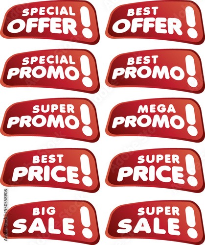 Badges Promotions, Soldes, Price, Offer & Sale