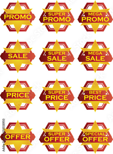 Badges Promotions, Soldes, Price, Offer & Sale
