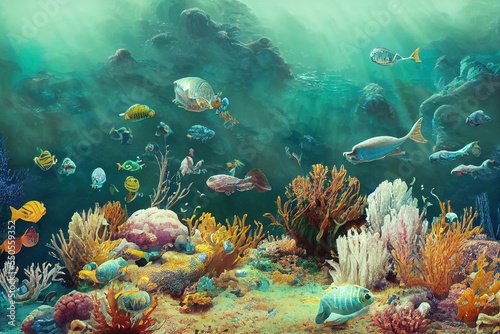 Underwater World Scene Design