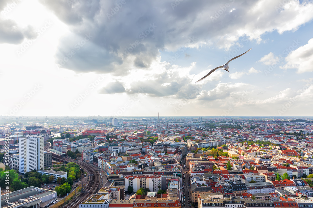 The Berlin roofs, beautiful sunny panorama, Germany