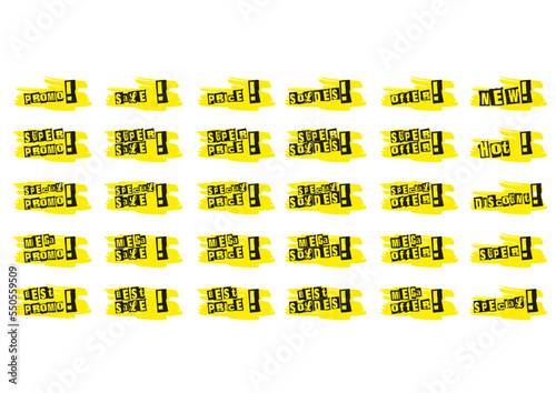 Badges Promotions, Soldes, Price, Offer & Sale