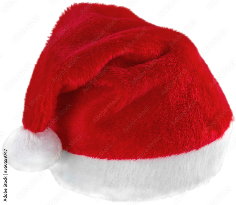 Red Santa Hat isolated on white background Red Santa Hat isolated on white background