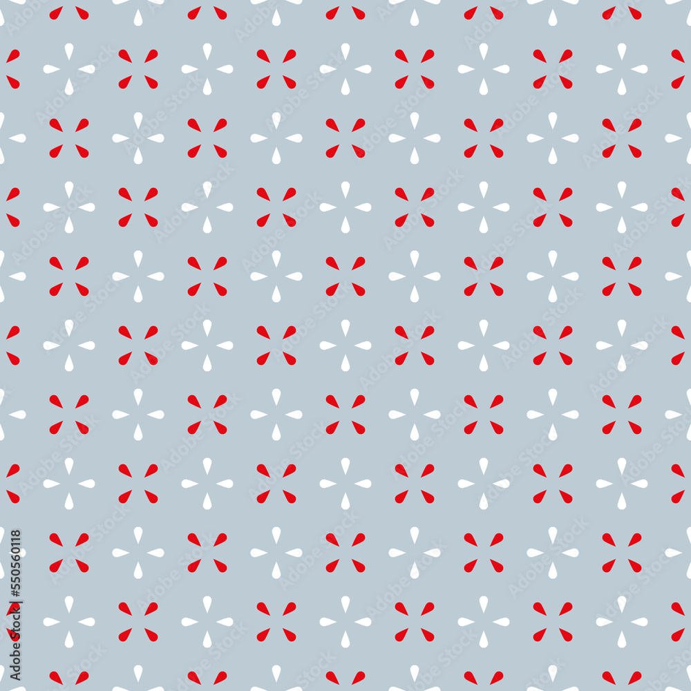 Abstract vector seamless pattern. Simple geometrical background for holiday designs. Christmas or birthday tile print in red, gray, and white colors. Abstract vector seamless pattern. Simple geometrical background for holiday designs. Christmas or birthday tile print in red, gray, and white colors.