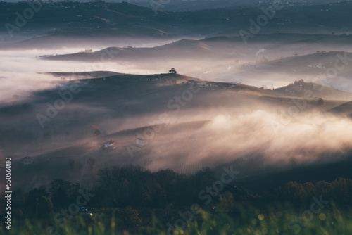 Langhe of Piedmont landscape in autumn © Giorgio Pulcini