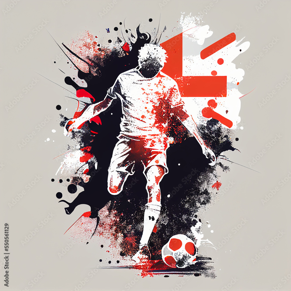 Obraz premium England national football player. English soccer team. England soccer poster. Abstract English football background