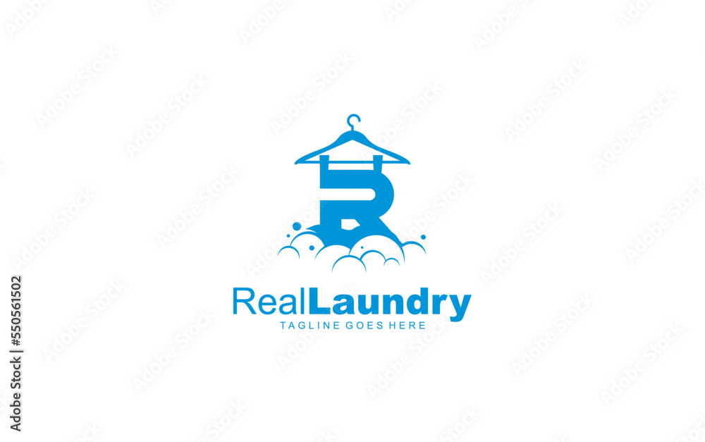 R logo LAUNDRY for branding company. letter template vector illustration for your brand.