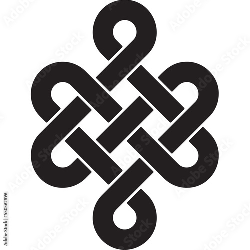 Celtic symbol made with celtic knots, black. Symbol made with Celtic knots to use in designs for St. Patrick's Day.