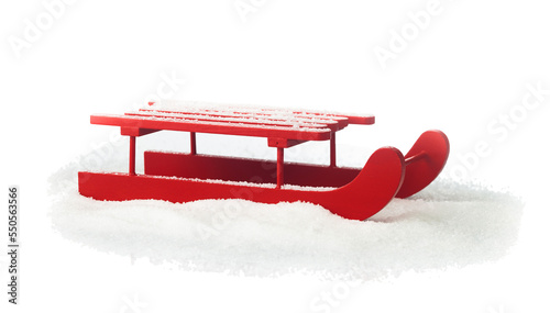 Wooden red sled