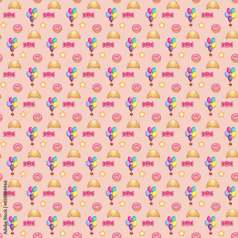 seamless pattern with sweet candies, gift wrapping, bedding, baby clothes, wrapping seamless pattern with sweet candies, gift wrapping, bedding, baby clothes, wrapping