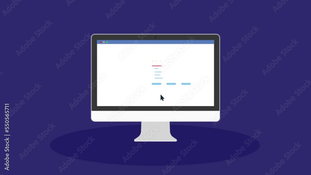 Cool minimalistic animated payment by card with refusal to pay. Payment ...