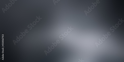 Metallic large format banner. Silver empty background. Metal smooth de focused backdrop. Steel grey blurred texture