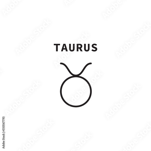 Zodiac Sign Taurus Symbol. Minimal Vector Illustration 