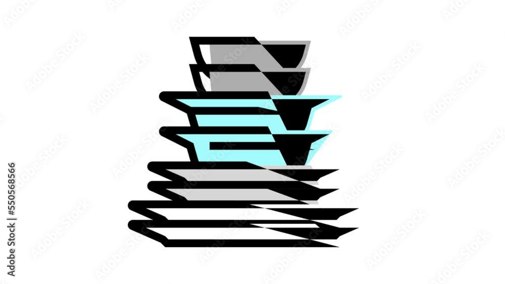 dinnerware plates color icon animation dinnerware plates color icon animation