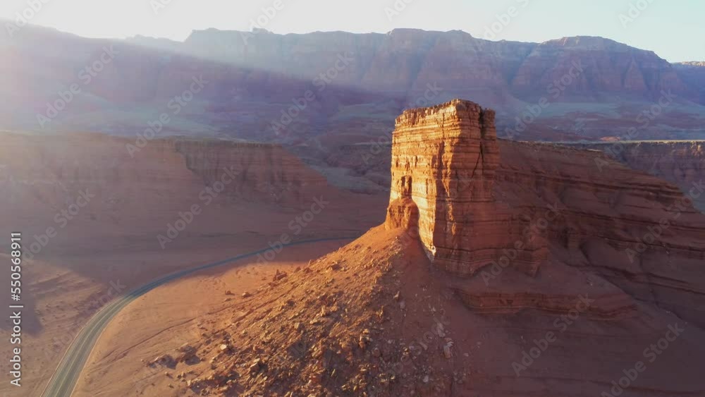 Amazing landscape in the desert of Arizona - aerial view