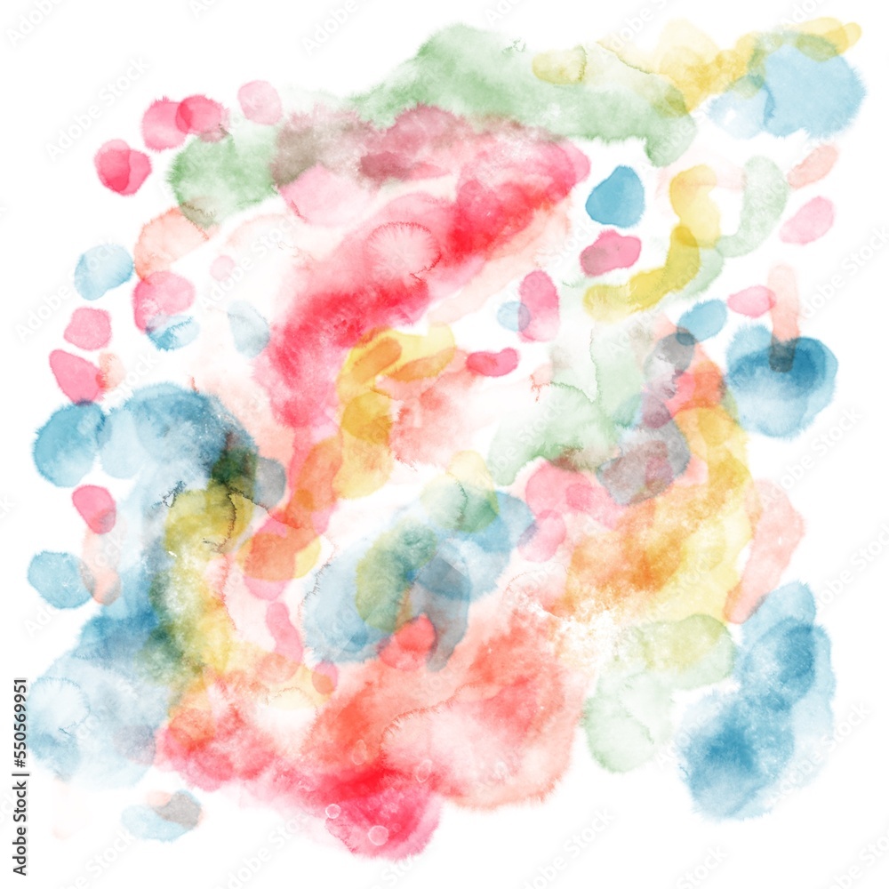 Abstract colorful watercolor hand paint texture. Creative abstract hand drawn background for any purposes. Bright watercolor print.